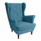 SEELLOO Sessel Wohnzimmer Ohrensessel Samt Bunt Loungesessel Fernsehsessel Relaxsessel Wohnzimmersessel Couchsessel Armsessel, Hellblau, 95 x 81 x 102 cm