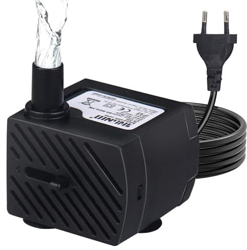 NANEEZOO Aquarium Pumpe Klein, Ultra Leise Mini Wasserpumpe mit 1.5m Netzkabel,180L/H, 3W, Tauchpumpe Pumpe Aquarium Pumpe für Brunnen, Teich,Garten, Aquarium (3W)