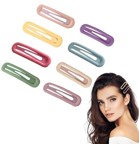 DHWEKU 8 Pezzi Fermagli Grandi per Capelli in Metallo Fermagli per Capelli Antiscivolo Clip per capelli a scatto in metallo lunghe 6.8 cm