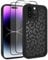 UZEUZA Compatible with iPhone 14 Pro Case, Cheetah Print Shockproof Soft TPU Protective Case for Women Girls, Slim Anti Scratch Leopard Case for iPhone 14 Pro 6.1 Inch,Black