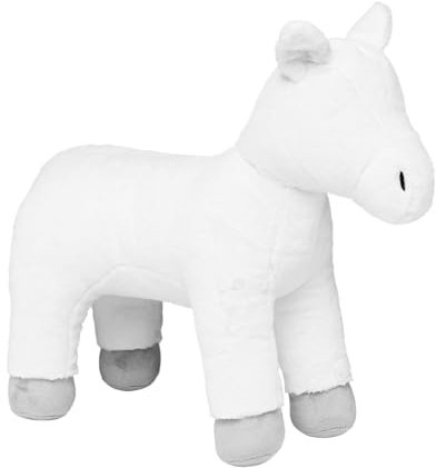 Panduro My Hobby Pony – Undekoriertes, weiches und kuscheliges Stoffpony für kreative Köpfe, gestalten Sie Ihr eigenes Pony, DIY-Bastelspaß, 37 x 15 x 36 cm (Weiß)