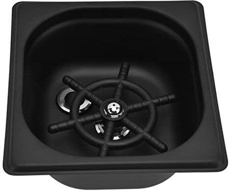Enjuagadora de Vidrio, Fregadero de Cocina Enjuagadora de Vidrio Lavadora de Botellas Lavadora de Vidrio Lavadora automática de Vasos Limpiador de Vidrio para Cocina Restaurante (Negro)