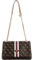 GUESS Damen Noelle Convertible Crossbody Flap Bag Handtasche, Braunes Logo