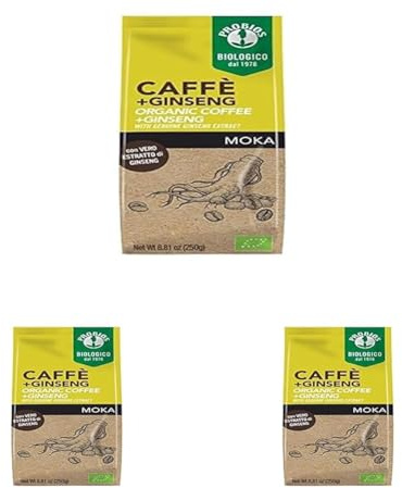 Probios Caffè Bio Con Ginseng - 250 g (Confezione da 3)