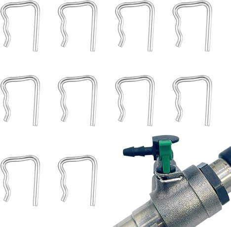 Common Rail Injector Leak Off Retaining Clips, 10pcs Fuel Leak Off Pipe Clips Injector Leak Seal Clamp for Ford Peugeot Citroen Renault VW Volkswagen Jaguar Car Fuel Pipe Kit