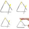 3 Stück Triangel Musikinstrumente Dreieck Musikinstrument Kinder Triangel Instrumenten Set mit Schlägel, Schlaginstrument für Percussion Musikalische Früherziehung, 4 Zoll, 5 Zoll und 6 Zoll