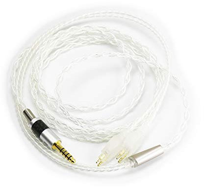Replacement upgrade Audio Cable 4.4mm Balanced Cable Compatible with Sennheiser HD600 HD650 HD580 HD660S HD58X HD660S2 HD6XX Headphone 6N OCC Copper Single Crystal Silver Plated Cord