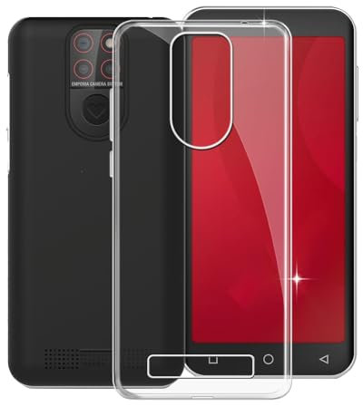 KJYFOANI für Emporia Smart 5 Mini Hülle, Transparente Weiche Silikon TPU Bumper Cover, Ultradünne Schutzhülle - FallSchutz Stoßfeste Handyhülle für Emporia Smart 5 Mini (4.95) - Glasklar
