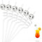 Disco Mirror Ball Straws Party Christmas Decoration Transparent Straws - Glowing Straws for Christmas, New Year, Birthday, Wedding, Disco Theme Party Decoration (Multicolour) (Silvery)