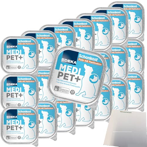 usy Bundle für Edeka Medi Dog Schonkost Pute mit Pastinake VPE (22X150g Dose) + usy Block