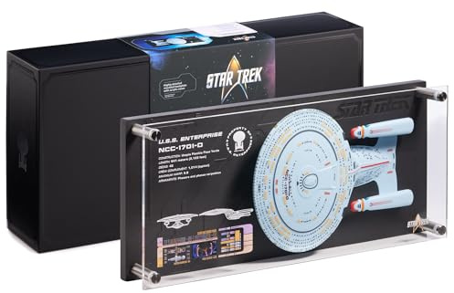 Numskull Star Trek USS Enterprise NCC-1701-D Replik-Plaque 15x7 (38x17,5 cm) – Offizielles Star Trek-Merchandise – Wandmontierbares Sammlerstück