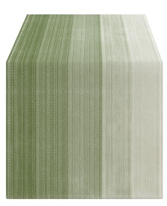 LOZULO Grün Modern Tischläufer,wasserdichte Tischflagge im Freien Tisch Dekoration Drinnen Urlaub Party Dekor,Tischläufer Outdoor Abdichtung Table Runner 40 140 cm
