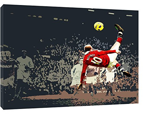 artsprints Wayne Rooney ROVESCIATA Kunstdruck auf gerahmter Leinwand, 101,6 x 76,2 cm, 38 mm Tiefe