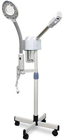 Vaporizzatore Facciale Sauna facciale a vapore con Lampada d'ingrandimento 3X,Thermal Spa Facial sauna Mist vapore cura della pelle con Stativo regolabile 750W