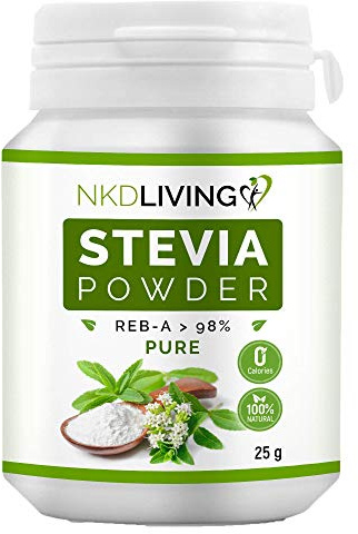 NKD Living 100% Pure Stevia Powder, Reb-A 98% (25g)