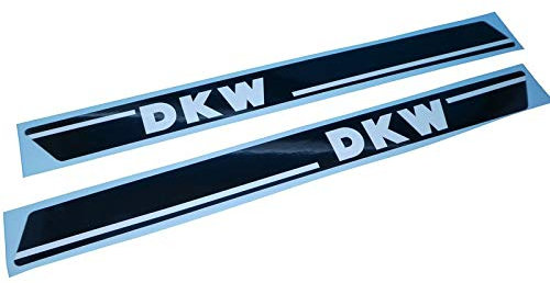 DKW Tank Aufkleber in schwarz/weiß, Tank Sticker/Schriftzug, zum Restaurieren von Lack & Verkleidung. Motorrad Emblem Alternative