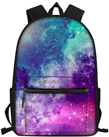 chaqlin Schultertasche mit Galaxie-Weltraum-Druck, Kinder-Büchertasche, Schulrucksack für Grund- und Mittelschüler, Space-1, Einheitsgröße, Lässiger Tagesrucksack