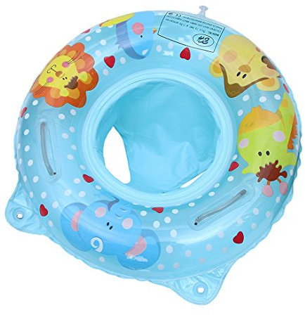 MARRYME Baby Schwimmring Aufblasbarer Schwimmreifen mit Armlehnen Kleinkind Schwimmsitz Schwimmtrainer (Blau, OneSize)