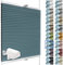 SchattenFreude Waben-Plissee für Fenster | 100% verdunkelnd/Blackout | Mit Klemm-Haltern | Klemmfix ohne Bohren | Pastellblau (Weiße Rückseite), Breite: 70cm x Höhe: 220cm
