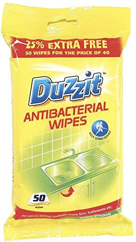 Duzzit 3 x Anti-Bacterial Wipes 50 Pack
