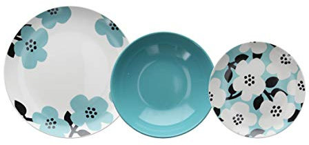 Tognana Malmo - Vajilla para 6 personas, 18 piezas, porcelana, multicolor