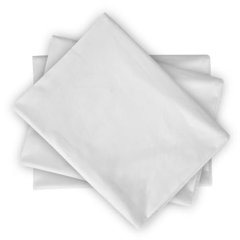 FT Fashion Track Weißer Baumwollstoff, Meterware, UK, 147,5 cm breit, 100% Baumwollstoff, einfarbig, erhältlich in 14 Farben und 5 Größen (3 Meter, Weiß)