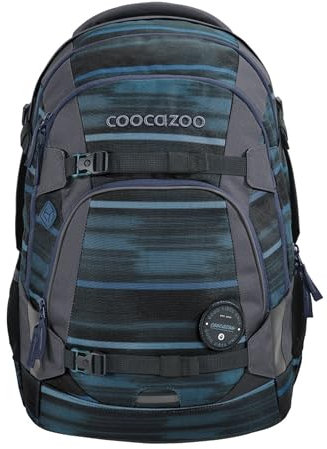 coocazoo Schulrucksack Mate „Urban Line”, blau-grau, ergonomischer & anpassbarer Tornister, höhen- & größenverstellbar, mit Brustgurt & Hüftgurt, ab der 3. Klasse