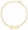 Goldarmband 333 8k Gold Gelbgold Unendlichkeit Kugel Gravur