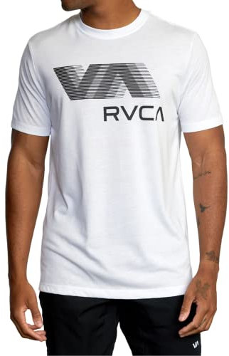RVCA Herren Sport Drirelease VA Tee Shirt, Rvca Unschärfe/Weiß, Groß