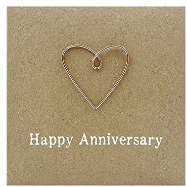 Glückwunschkarte zum Jahrestag Eine einzigartige Karte, um einem geliebten Menschen Alles Gute zum Jahrestag zu Sagen Postkarte Weltkarte (B, One Size)