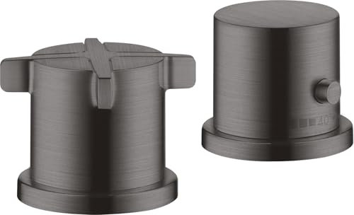 hansgrohe AXOR Citterio E 2-Loch Wannenrandarmatur mit Thermostat, 36412340, Farbe: Brushed Black Chrome