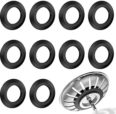 10 Pcs Sink Plug Rubber Seal O-Rings Seal Rubber Fitting for Basket Strainer Used to Replace Worn Washers to Help The Basket Waste Plug Water