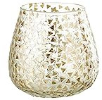 WINDLICHT DREIECKIG Glas Trans/Gold Large