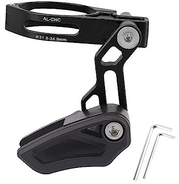 Ezweiji Fahhrad Kettenführung, Aluminiumlegierung Fahrrad kettenschutz mit Schrauben und Unterlegscheiben Rrund für die meisten Fahrrad Rennrad MTB BMX (Schwarz)