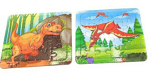 6 Puzzle Dino Dinosaurier 16 Teile Konzentration