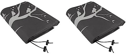 Windhager Housse d´hivernage Motif d'oiseaux XXL, Protection Contre Le Froid, Protection antigel, Polaire de Jardin, Housse Polaire, Taille XXL, 1,4 x 2 m, Anthracite, 07399 (Lot de 2)