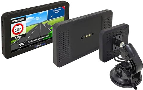CARGUARD IntelliRoute TR8040 PRO LKW- Navigationssystem mit aktiver Magnethalterung, WLAN-Updates, Rückfahrkamera-IN, LKW-Parkplätzen, Livestauwarner
