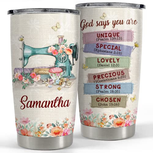 Taza De Viaje 590ml Vaso Termico Isotérmica Termo Café Para Papá Mamá Navidad Vaso Personalizado Para Amantes De La Costura, Máquina De Coser, Personalizar Con Nombre
