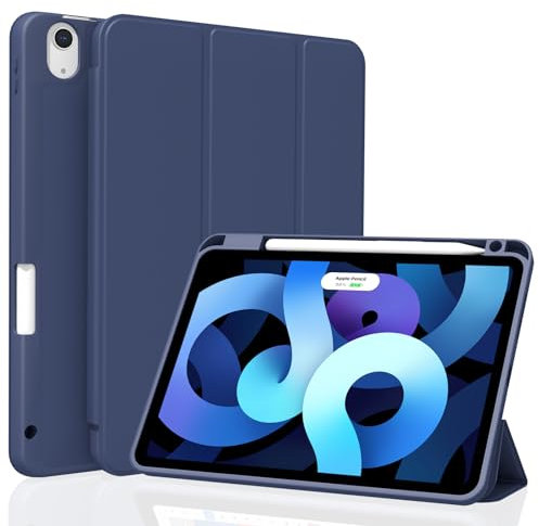 ir Custodia per iPad Air 11 Pollici M2 (2024) 6a Generazione, iPad Air 5a/4a Generazione 10,9 Pollici 2022/2020, Ultra Leggero Cover, Auto Svegliati/Sonno Custodia con Portapenne, Blu Marino