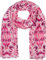 styleBREAKER Damen Schal Batik Shibori Muster mit Metallic Streifen, Leichtes Ethno Tuch mit kurzen Fransen 01016228, Farbe:Koralle-Pink