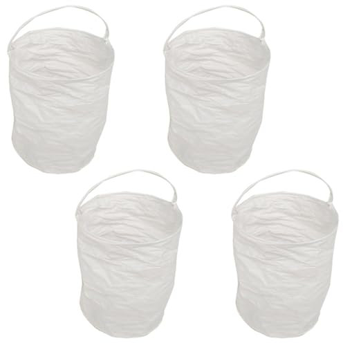Niuhong 4pcs Papier Laterne Lampions Runde Rohrform Papier Gartenlaternen Hängen Windlicht Ohne Kerzen Groß Tischlaterne Tischdeko Laternen Aufhängen Party Geburtstag Dekoration Hochzeit Taufe (Weiße)