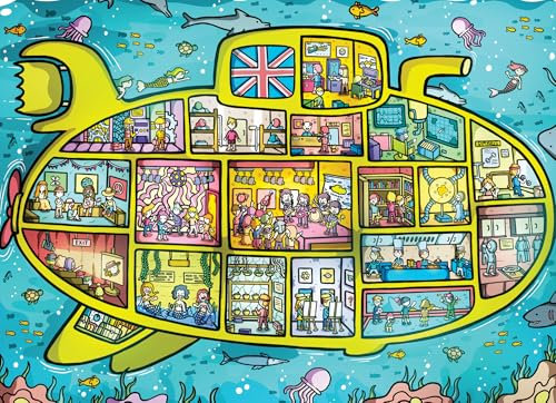 Cross & Glory - Sea Journey of Green: British Invasion Under the Waves, 1000 Piece Jigsaw Puzzle for Adults and Kids Ages 12 and Up, Fun 60s Theme | Underwater Adventure