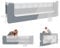 LZQ Rausfallschutz Bett Bettgitter Klappbar Kinderbettgitter Rausfallschutz Kinderbett Bettschutzgitter Kinder Bett Fallschutz Kinderbettschutzgitter (Dunkelgrau + Hellgrau, 180 cm)