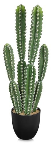 Oairse Plante artificielle de cactus - Grande plante artificielle en pot - Décoration de figue cactus Euphorbia Accruensis Cactus artificiel pour la maison, le jardin, le bureau, type 3