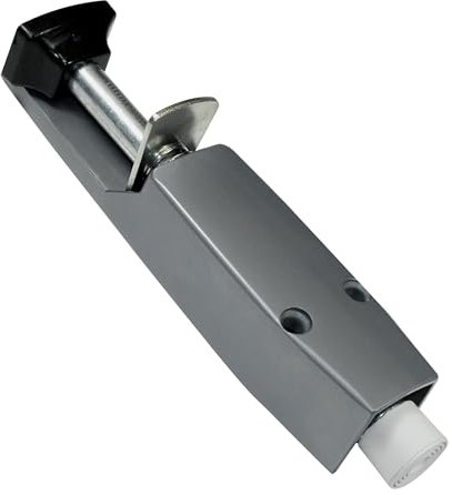 SN-TEC Türfeststeller stabile Ausführung, große Trittplatte, mit Fußbedienung, rutschfest, Massives Zinkdruckguss Gehäuse, bis zu 90mm Hub, incl. Befestigungsmaterial (30mm Hub)