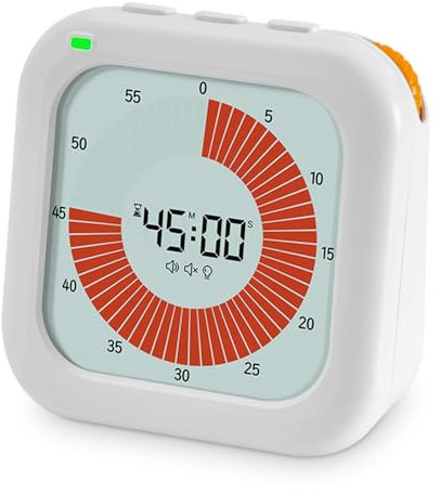 Temporizador Visual Digital, Temporizador de Cuenta Regresiva de 60 Minutos, Herramienta de Gestión del Tiempo para Niños y Adultos con 2 Batería