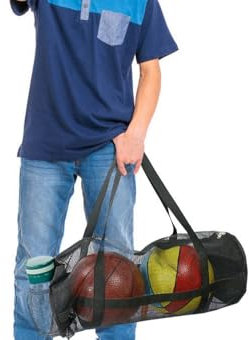 QIUPFGUT Rucksack Beutel, Ballsack, Basketball Rucksack, Basketball Balltasche, Sportbeutel mit Schultergurt