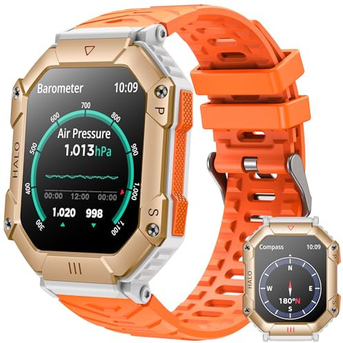 Orologio Smartwatch Uomo Sport Watch: 2.0 HD Touch Schermo Orologi Intelligente Fitness con Bluetooth Chiamate Contapassi Frequenza Cardiaca Sonno IP67 Impermeabile Tracker Compatibile Android e iOS