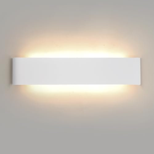Mille Lucciole LED Wandleuchte Innen 1 Stück,Wandleuchte Innen Dimmbar 24W 38CM 2880LM,Wandlampe Dimmbar Schlafzimmer 3000K/4000K/6500K 3 Farbmodi,Wandlampe für wohnzimmer IP44 Wasserfest Weiß