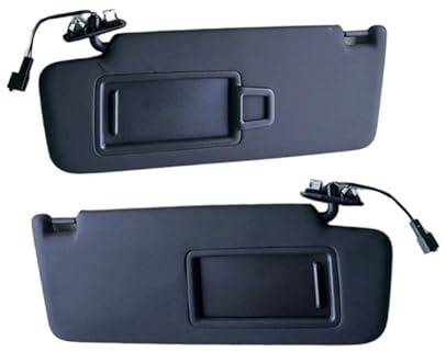Pare-Soleil Côté Visière Voiture pour VW pour Golf 7 pour Jetta MK7 pour T-Cross pour Passat pour E-Golf pour T-Roc 5GG857551 Panneau Pare-Soleil Avant Voiture avec Miroir Maquillage(Le Noir,1 Paire)